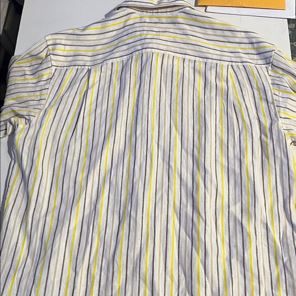 Sean John stripped linen button up shirt size XL - Picture 7 of 11